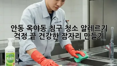 안동 옥야동 침구 청소: 알레르기 걱정 끝! 건강한 잠자리 만들기