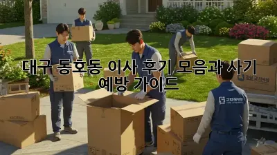 대구 동호동 이사, 후기 모음과 사기 예방 가이드